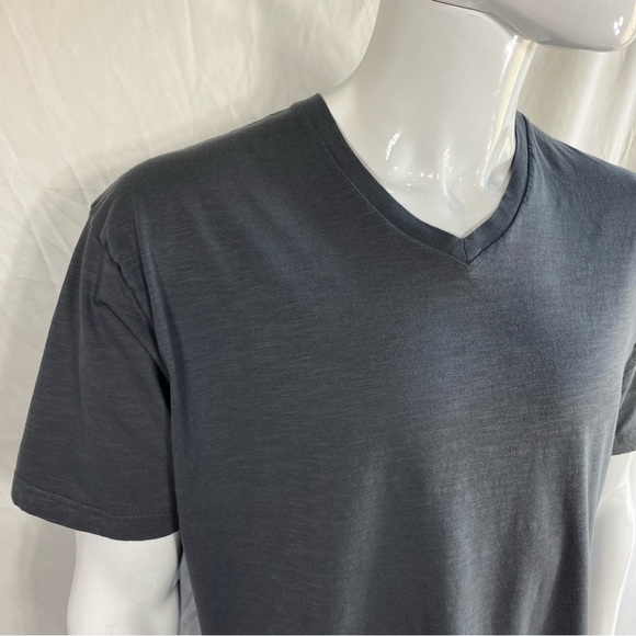 Rustic Blue Men’s Lightweight Gray V-Neck Tee - Picture 2 of 7
